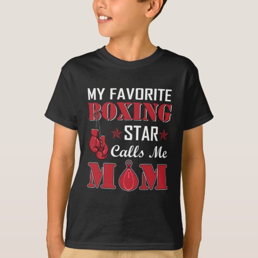 Boxer Favoriete Boksen Star roept moeder cadeau id T-shirt (Voorkant)