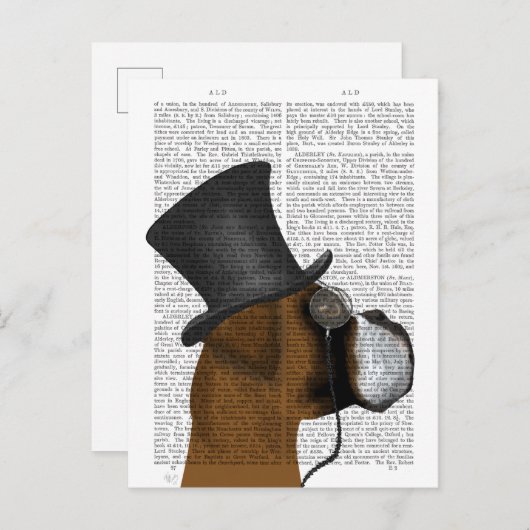 Boxer, Formele hond en Pet Briefkaart (Voorkant / Achterkant)