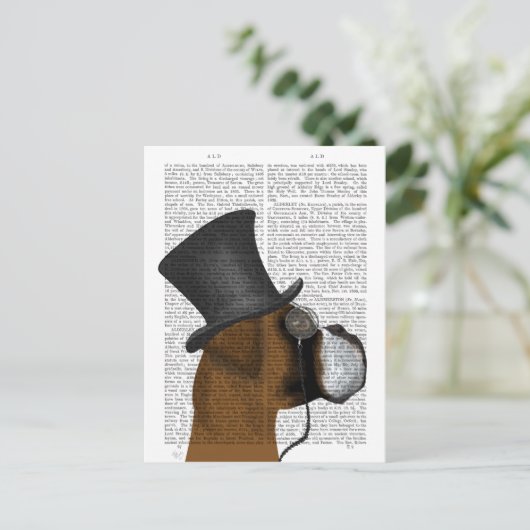 Boxer, Formele hond en Pet Briefkaart (Staand voorkant)