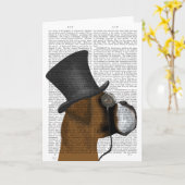 Boxer, Formele hond en Pet Kaart (Gele Bloem)