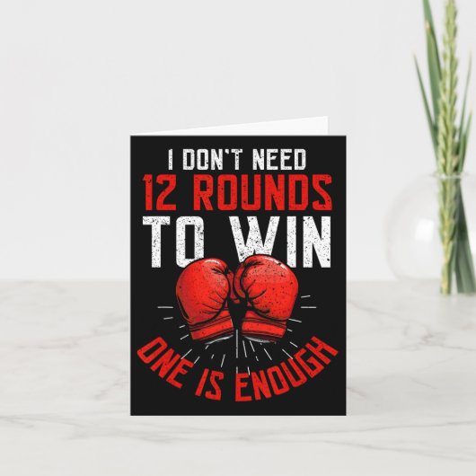 Boxer Funny Boxing Kaart (Voorkant)