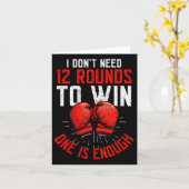 Boxer Funny Boxing Kaart (Gele Bloem)