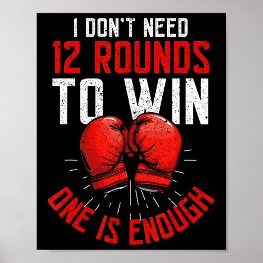 Boxer Funny Boxing Poster (Voorkant)
