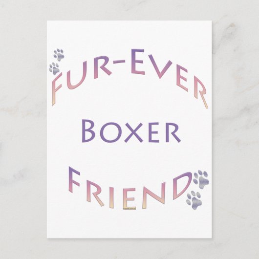 Boxer Furever Briefkaart (Voorkant)