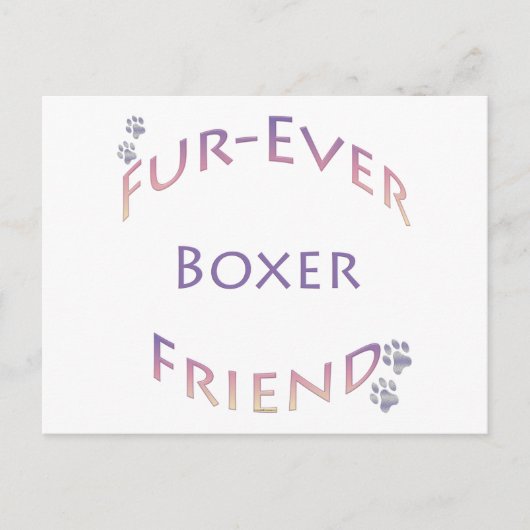 Boxer Furever Briefkaart (Voorkant)
