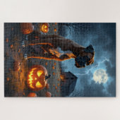 Boxer Geheime Pompoenveld Halloween Kunst Legpuzzel (Horizontaal)