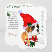 Boxer Geloof In Kerstmis Feestdagenkaart (Voorkant / Achterkant)