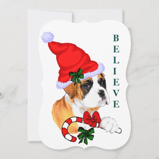 Boxer Geloof In Kerstmis Feestdagenkaart (Voorkant)