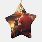 Boxer Gift, Huisdier Gift, Hond Brandweerman, Kers Keramisch Ornament (Links)