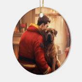 Boxer Gift, Huisdier Gift, Hond Brandweerman, Kers Keramisch Ornament (Links)