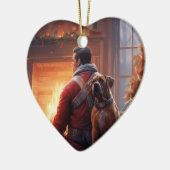 Boxer Gift, Huisdier Gift, Hond Brandweerman, Kers Keramisch Ornament (Links)