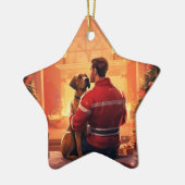 Boxer Gift, Huisdier Gift, Hond Brandweerman, Kers Keramisch Ornament (Links)