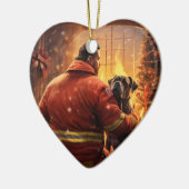 Boxer Gift, Huisdier Gift, Hond Brandweerman, Kers Keramisch Ornament (Links)