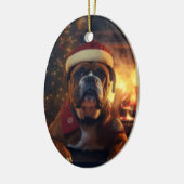 Boxer Gift, Huisdier Gift, Hond Politie, Kerstmis Keramisch Ornament (Links)