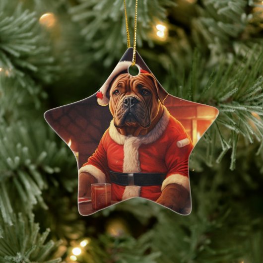 Boxer Gift, Huisdier Gift, Hond Politie, Kerstmis  Keramisch Ornament (Boom)