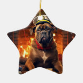 Boxer Gift, Huisdier Gift, Hond Politie, Kerstmis  Keramisch Ornament (Voorkant)