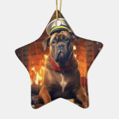 Boxer Gift, Huisdier Gift, Hond Politie, Kerstmis  Keramisch Ornament (Links)