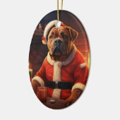 Boxer Gift, Huisdier Gift, Hond Politie, Kerstmis Keramisch Ornament (Links)