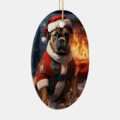 Boxer Gift, Huisdier Gift, Hond Politie, Kerstmis  Keramisch Ornament (Rechts)