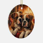 Boxer Gift, Kerstmis Ornament, Huisdier Gift, Hond Keramisch Ornament (Rechts)