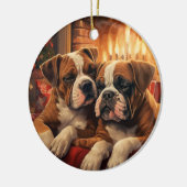 Boxer Gift, Kerstmis Ornament, Huisdier Gift, Hond Keramisch Ornament (Links)