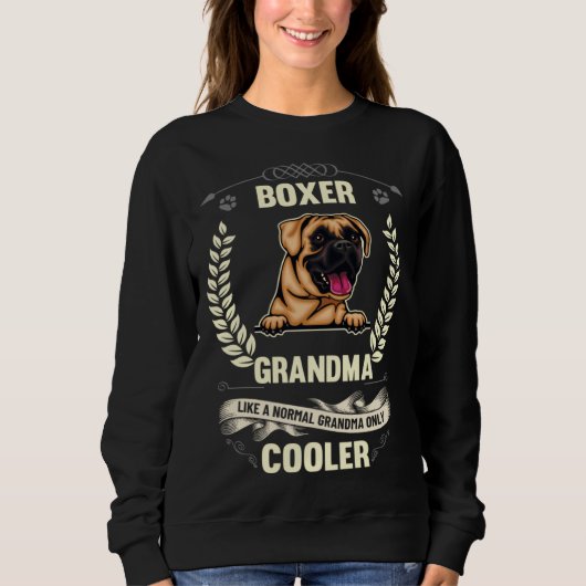 Boxer Grandma Like A Normal Grandma Only Cooler    Trui (Voorkant)