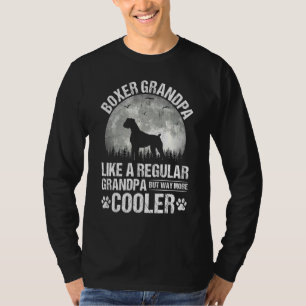 Boxer Grandpa Moon  Dog Vaderdag T-shirt