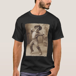 Boxer Grappige Hond Grappige Cowboy T-shirt