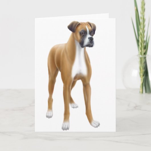 Boxer Greeting Card Feestdagen Kaart (Voorkant)