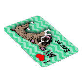 Boxer Groene Monochromatische Chevron Koelkast Mag Magneet (Rechterzijde)