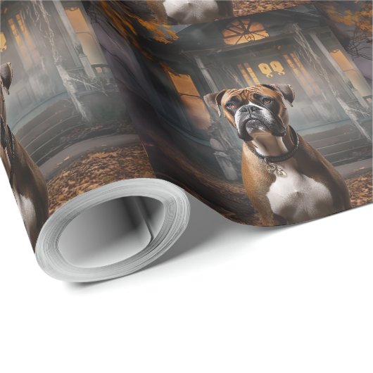 Boxer Halloween eng Cadeaupapier (Rol Hoek)