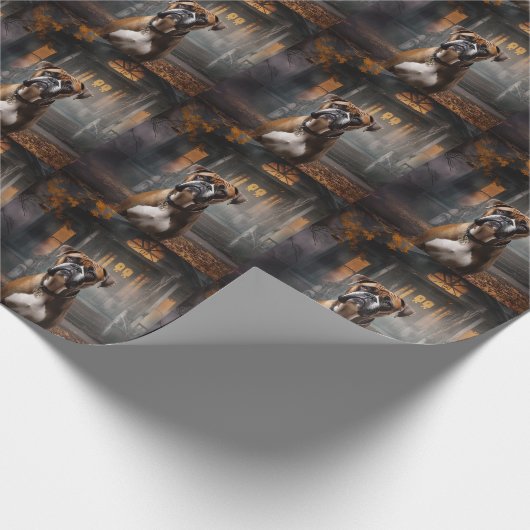 Boxer Halloween eng Cadeaupapier (Hoek)