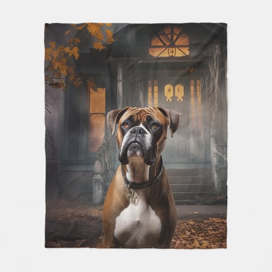 Boxer Halloween eng Fleece Deken (Voorkant)