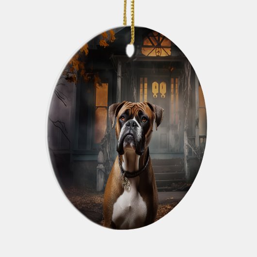 Boxer Halloween eng Keramisch Ornament (Rechts)