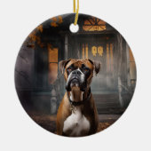 Boxer Halloween eng Keramisch Ornament (Voorkant)