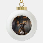 Boxer Halloween eng Keramische Bal Ornament (Voorkant)