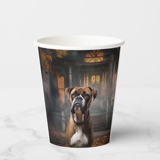 Boxer Halloween eng Papieren Bekers (Voorkant)