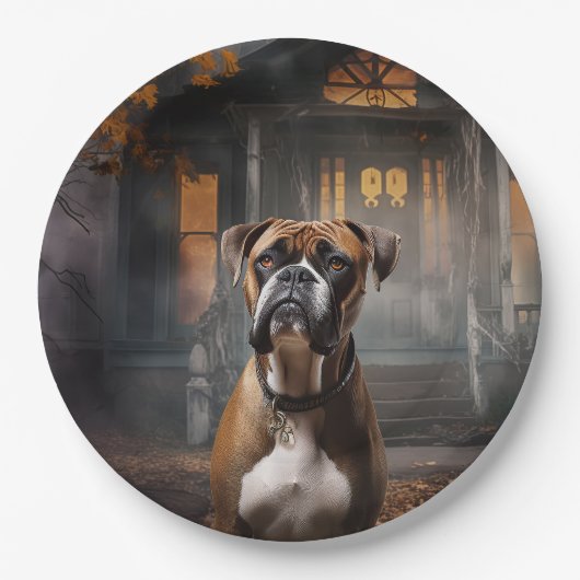 Boxer Halloween eng Papieren Bordje (Voorkant)