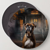 Boxer Halloween eng Ronde Button 6,0 Cm (Voorkant /achterkant)