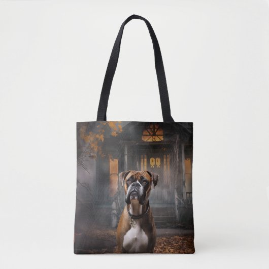Boxer Halloween eng Tote Bag (Voorkant)
