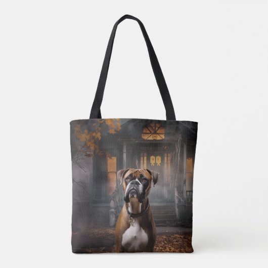 Boxer Halloween eng Tote Bag (Achterkant)