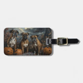 Boxer Halloween Nacht Hondendelight Bagagelabel (Voorkant horizontaal)