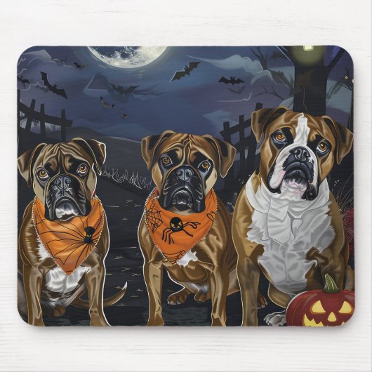 Boxer Halloween Spoken Muismat (Voorkant)