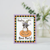 Boxer Halloween Uitnodiging (Staand voorkant)