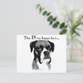 Boxer Happy Face Briefkaart (Staand voorkant)