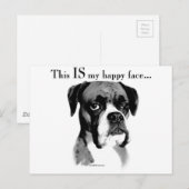 Boxer Happy Face Briefkaart (Voorkant / Achterkant)
