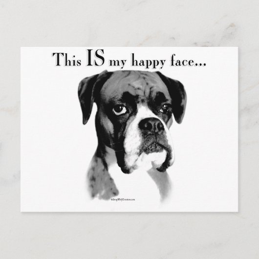 Boxer Happy Face Briefkaart (Voorkant)