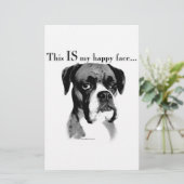 Boxer Happy Face Briefpapier (Staand voorkant)