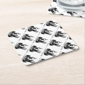 Boxer Happy Face Kartonnen Onderzetters (Schuin)