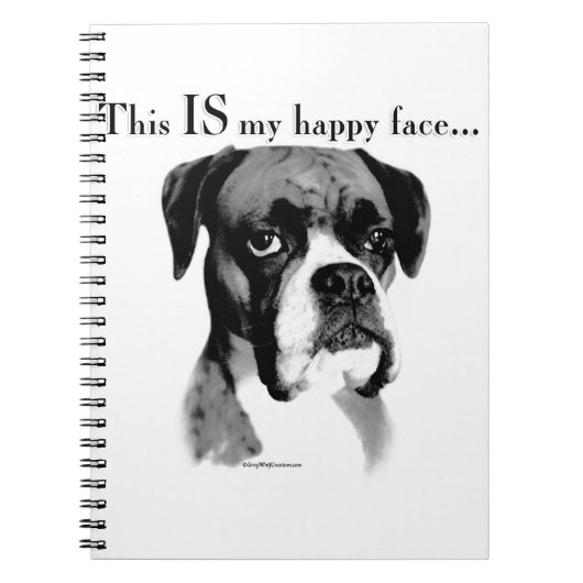 Boxer Happy Face Notitieboek (Voorkant)